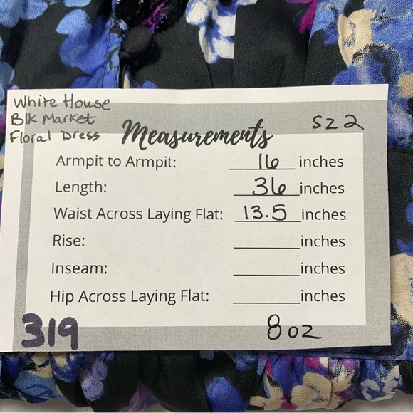 White House Black Market Floral Dress - Sz 2 - Picture 2 of 10